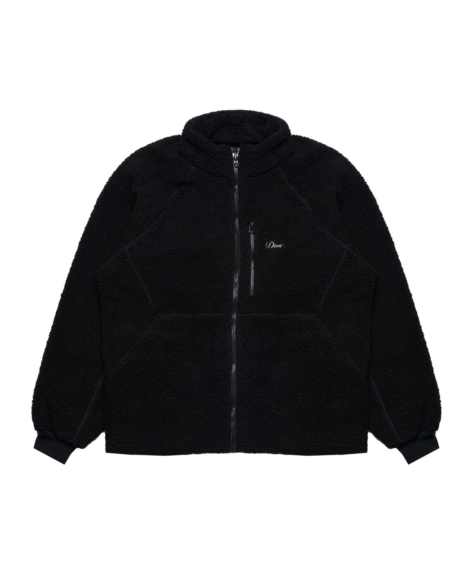 Sweatshirt Dime Sherpa Zip Fleece Jacket Svart | DIMEHO246BLK, 0
