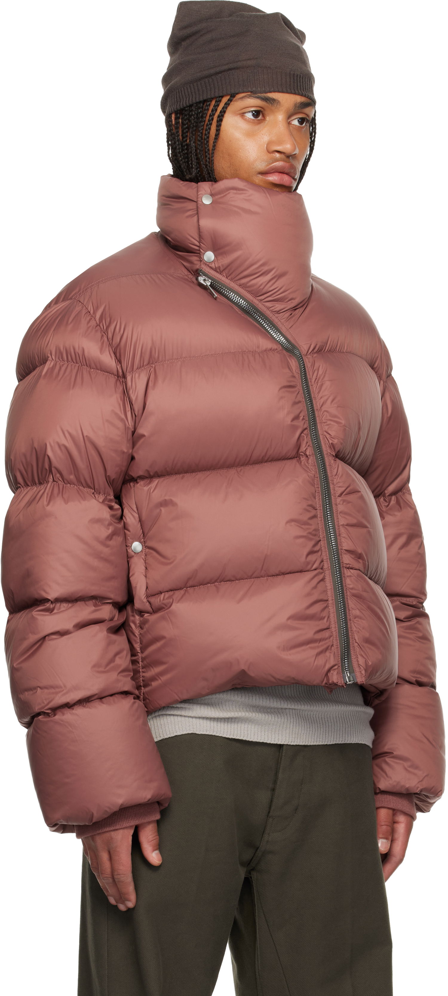 Pufferjacka Rick Owens Rick Owens Concordians Turtle Down Jacket Rosa | RU02E1797 NPD3, 1