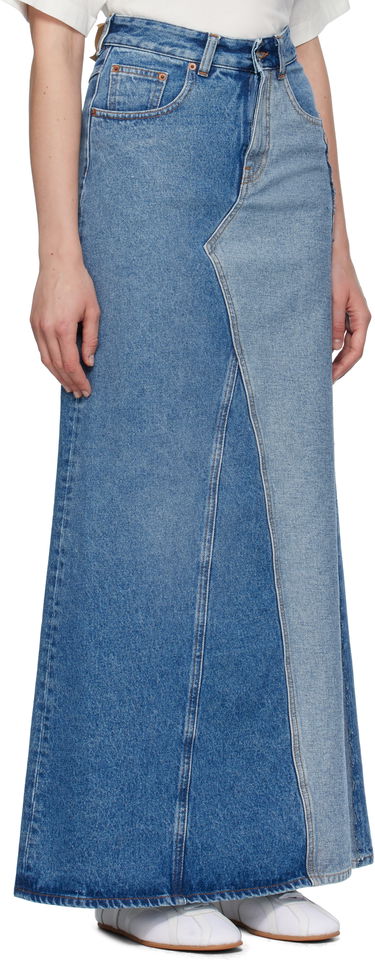 Kjol Maison Margiela MM6 Maison Margiela Faded Denim Maxi Skirt Blå | S52MI0025 M30018, 1