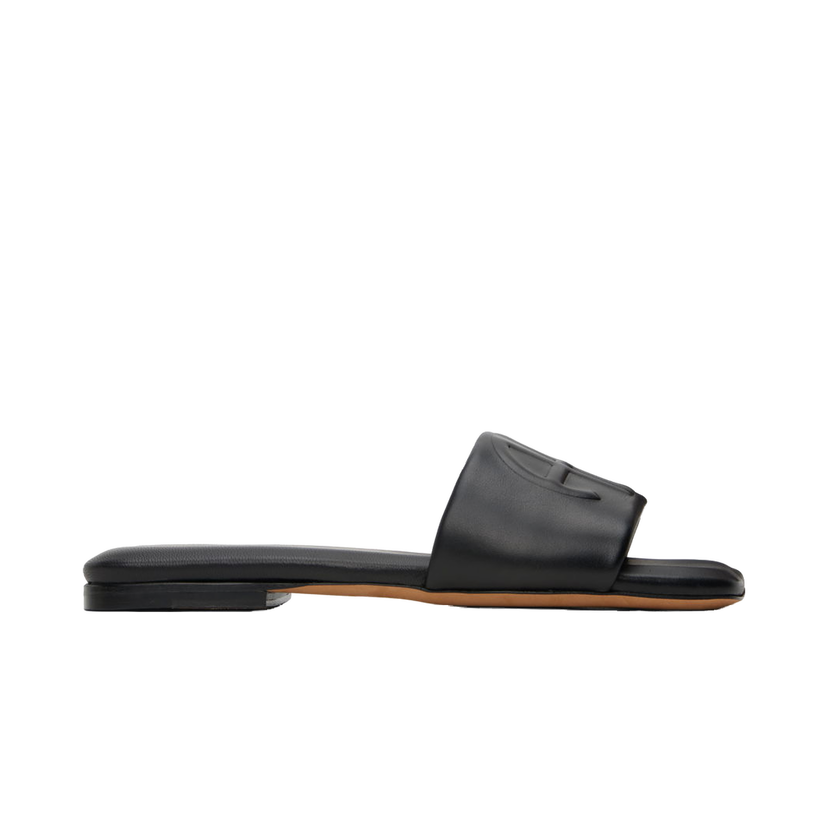 Sneakers och skor Anine Bing Slides With Logo Accent Svart | A-14-9100-000