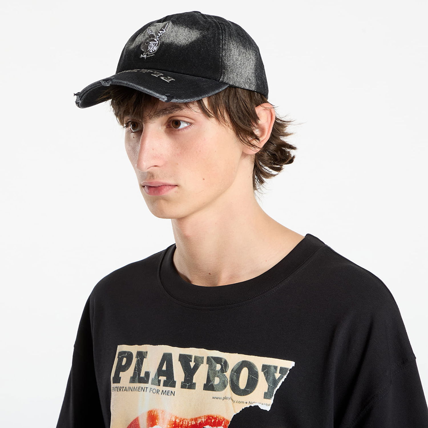 Keps Footshop Playboy x FTSHP Denim Dadcap Black Svart | FTSHP_535, 1