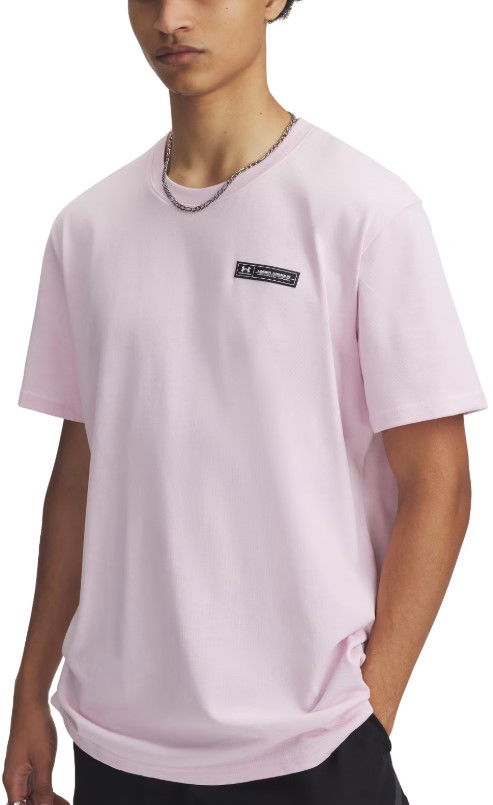 T-shirt Under Armour Under Armour HW Armour Label Short Sleeve T-Shirt Rosa | 1382831-647