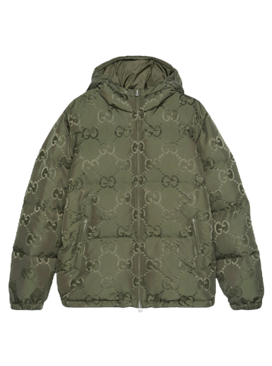 Jacka Gucci Jumbo GG Nylon Canvas Goose-Down Jacket Grön | ‎698710 Z8A53 3175