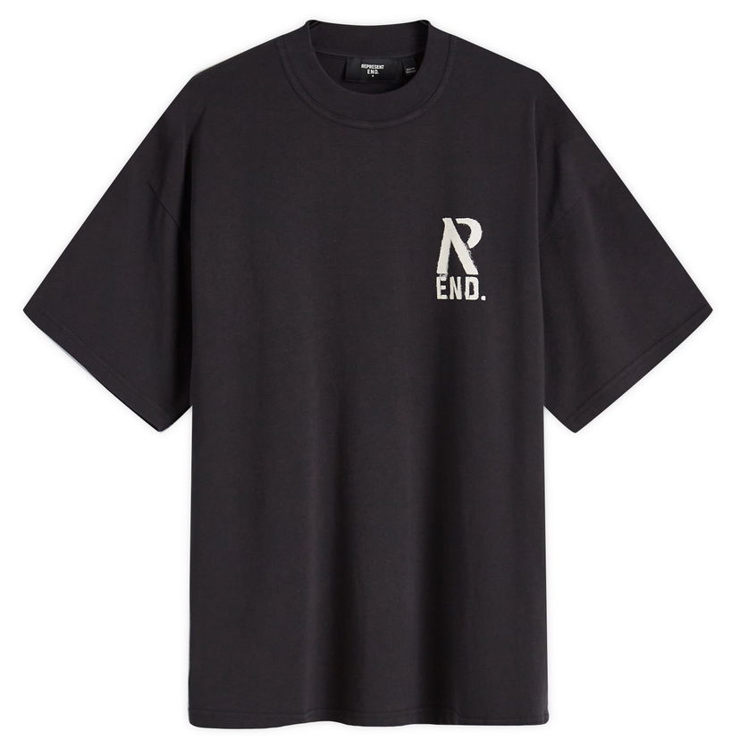 T-shirt Represent Clo Workshop T-Shirt in Stained Black, Size Large Svart | MLM41504-230