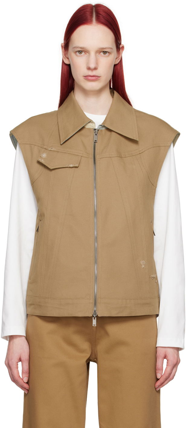 Väst ADER ERROR Reversible Poel Vest Beige | BN01SSVE0102BG