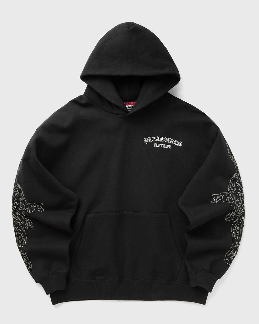Sweatshirt Pleasures Iuter Andrea Hoodie Svart | P24IU005-BLACK