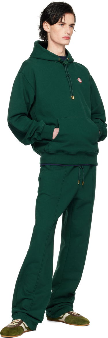 Sweatshirt Casablanca Diamond Logo Cotton-Jersey Hoodie Grön | MPS25-JTP-292-01, 3