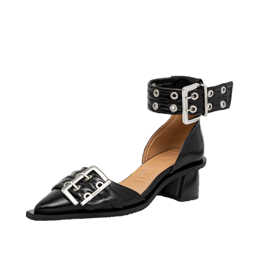 Sneakers och skor GANNI Buckle Open Cut Pumps Svart | S2891