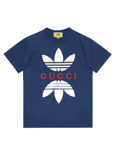 T-shirt Gucci adidas x Cotton Jersey T-Shirt Mörkblå | 548334 XJEMJ 4622