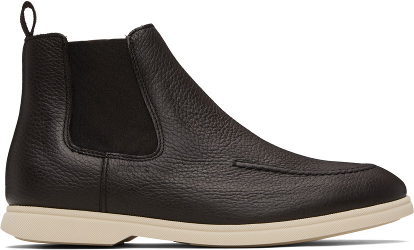 Sneakers och skor BOSS BOSS Leather Chelsea Boots Svart | 50548107