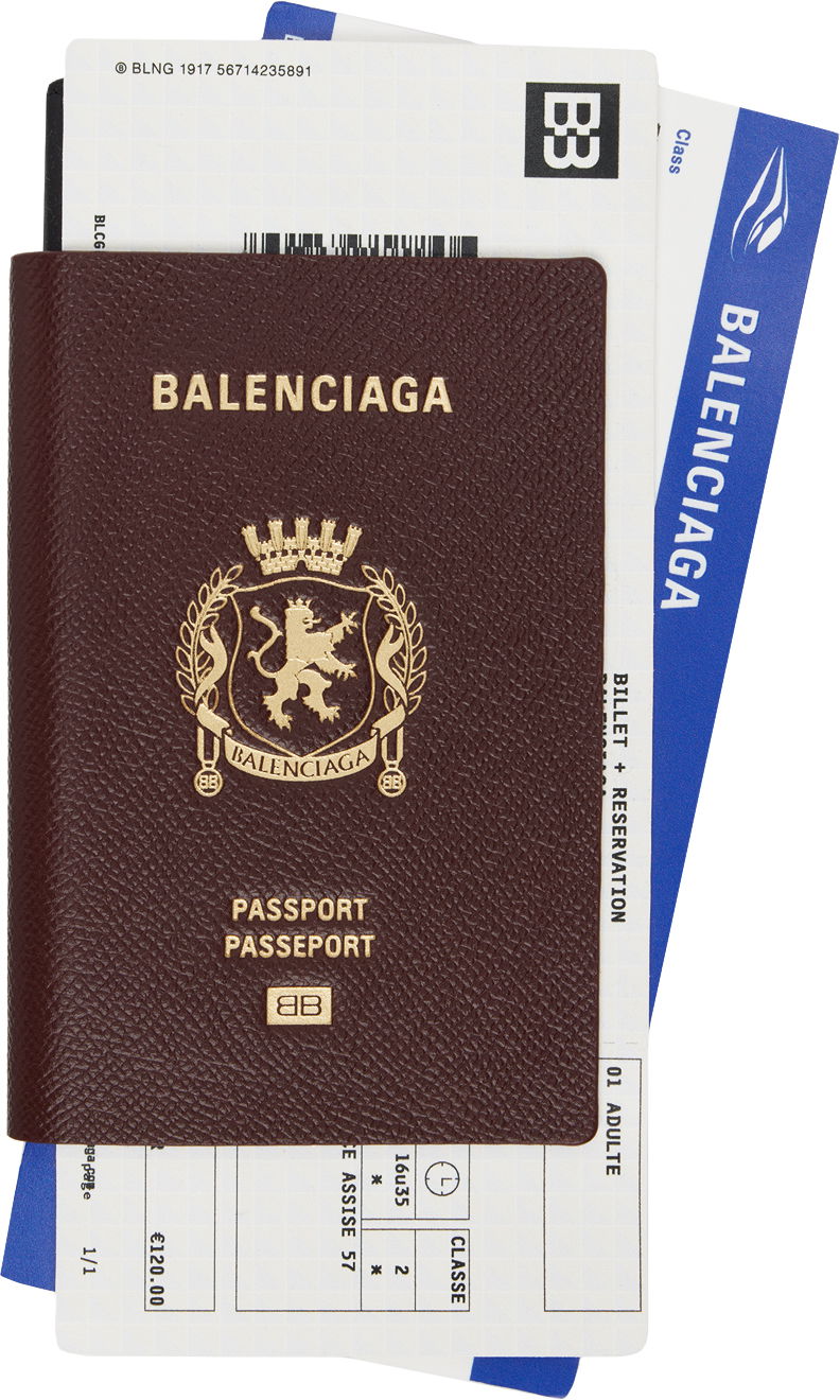 Plånbok Balenciaga Burgundy Passport Long Wallet Brun | 787777 2AA3R