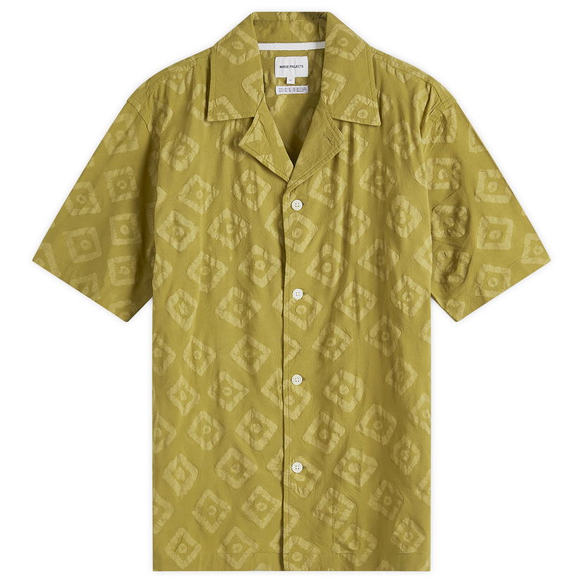 Skjorta NORSE PROJECTS Norse Projects Mads Batik Vacation Shirt, Large Gul | N40-0833-8037