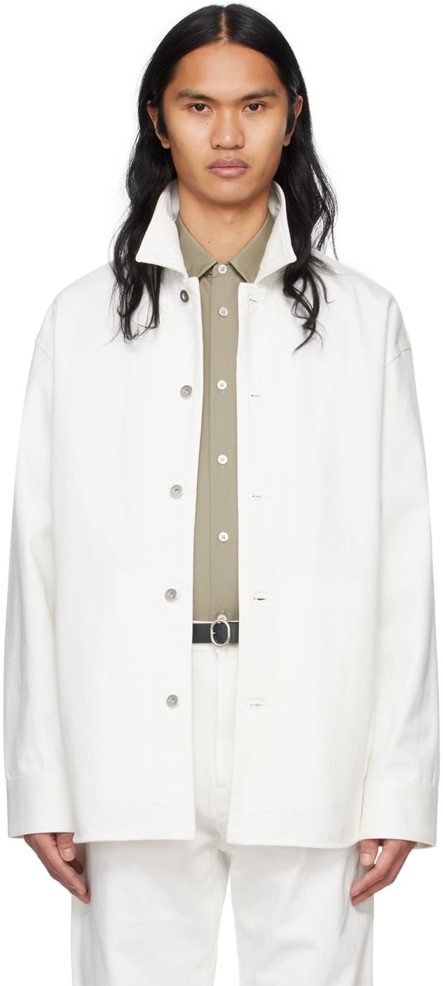 Skjorta Jil Sander Buttoned Denim Shirt Vit | J23DL0101_J46544