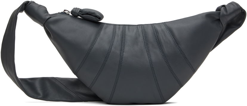 Midjeväska LEMAIRE LEMAIRE Small Croissant Leather Shoulder Bag Blå | BG0003 LL095