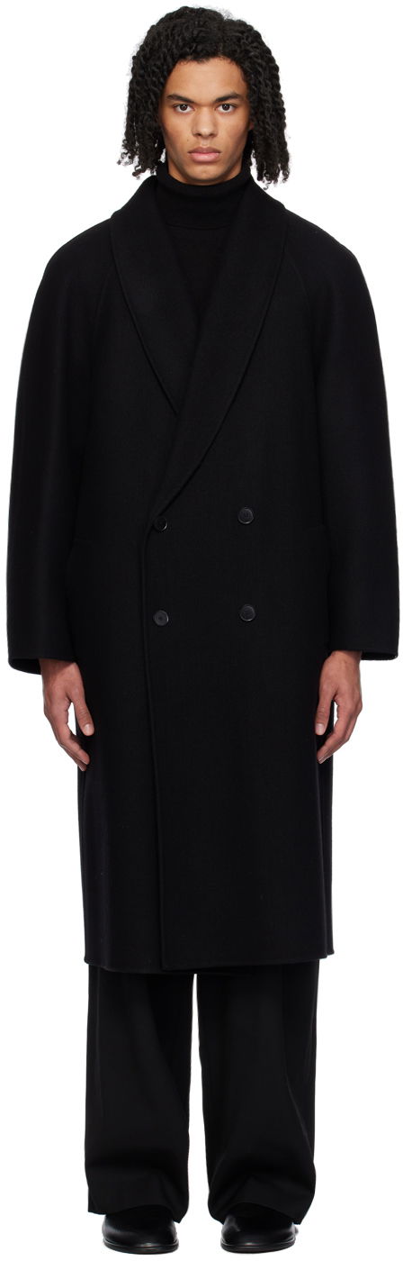 Trenchcoat The Row Double-Breasted Oversized Coat Svart | 274-W1911