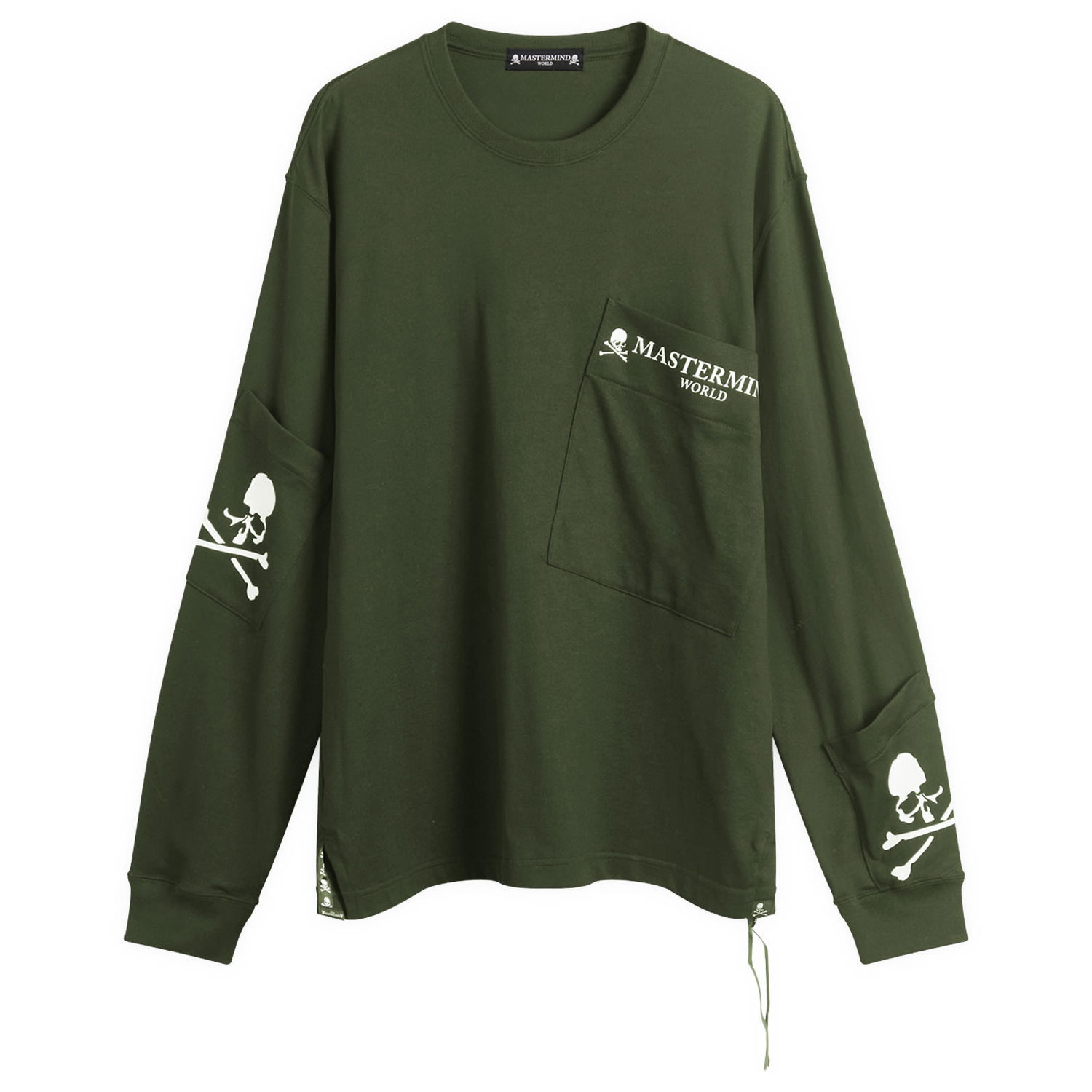 T-shirt Mastermind WORLD MASTERMIND WORLD Multi Pocket Long Sleeve T-Shirt Grön | MW25S15-TS024-011OLV, 1