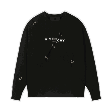 Sweater Givenchy Oversized Crewneck Svart | BMJ0B83Y69 001, 0