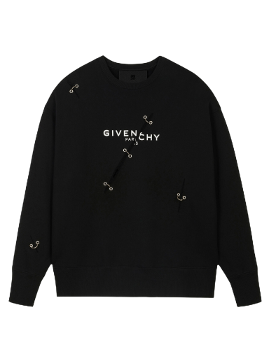 Sweater Givenchy Oversized Crewneck Svart | BMJ0B83Y69 001