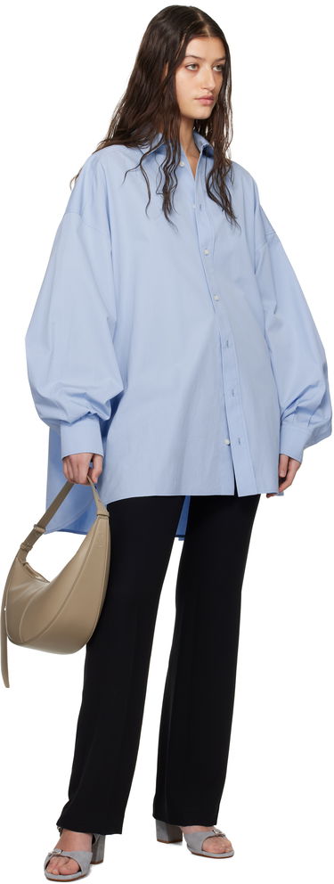 Skjorta WARDROBE.NYC Oversize Shirt Minidress Blå | W1085R17, 3