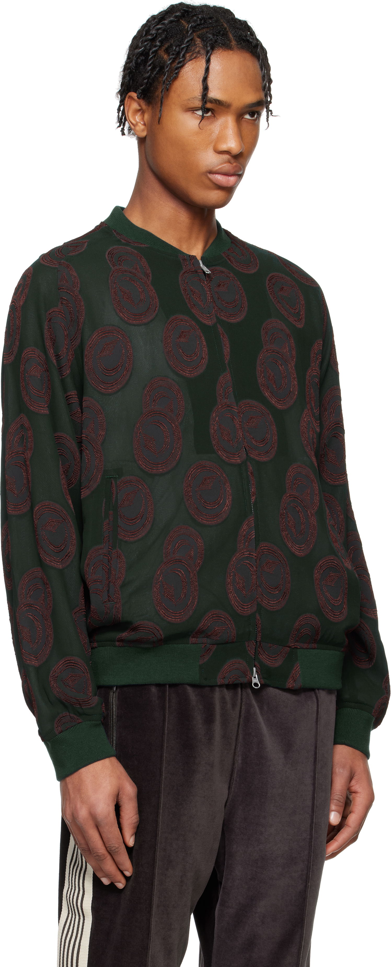 Bomberjacka Needles NEEDLES BB Print Bomber Jacket Grön | QV122, 1