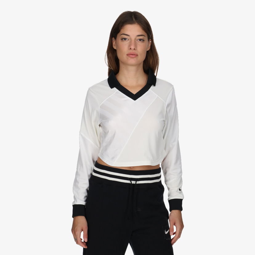 Crop top Nike NSW Street Long Sleeve Crop Jersey Vit | HF9507-100