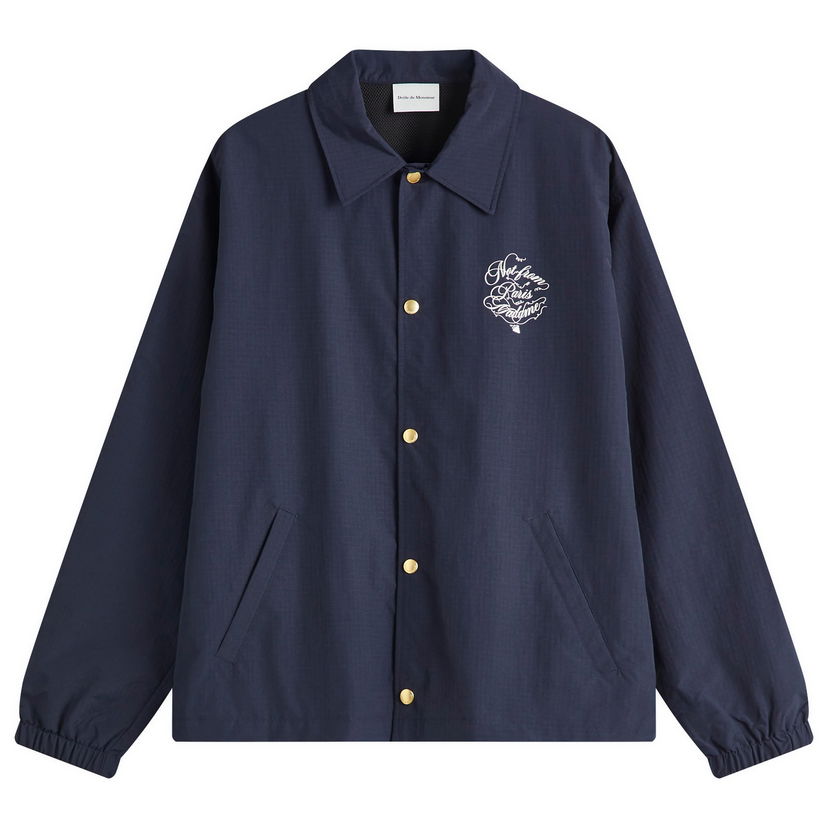 Vindjacka Drôle de Monsieur Drole de Monsieur Slogan Coach Jacket, Size M Mörkblå | F-JT209-PA012-NY