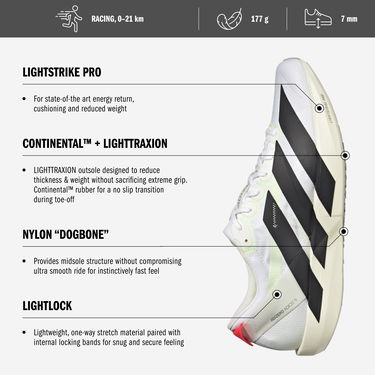 Sneakers och skor adidas Performance ADIZERO ADIOS 9 Gul | ih5066, 8