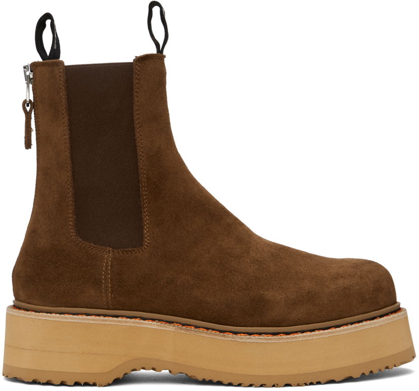 Kläder R13 R13 Single Stack Chelsea Boots Brun | R13S0240-07
