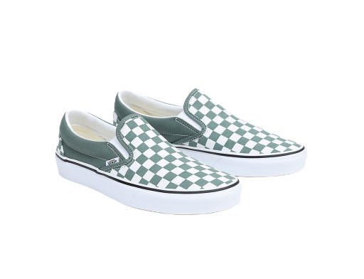 Sneakers och skor Vans VANS Chaussures Color Theory Classic Slip-on (color Theory Checkerboard Duck Green) Femme Vert, Taille 34.5 Grön | VN0A5JMHYQW
