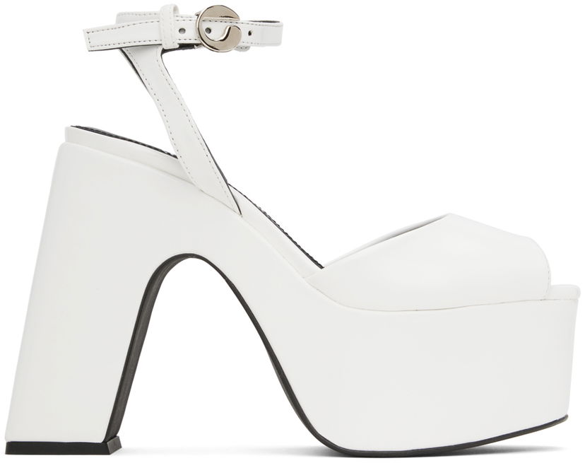 Sneakers och skor Coperni Bridge Platform Sandals Vit | COPSH14463