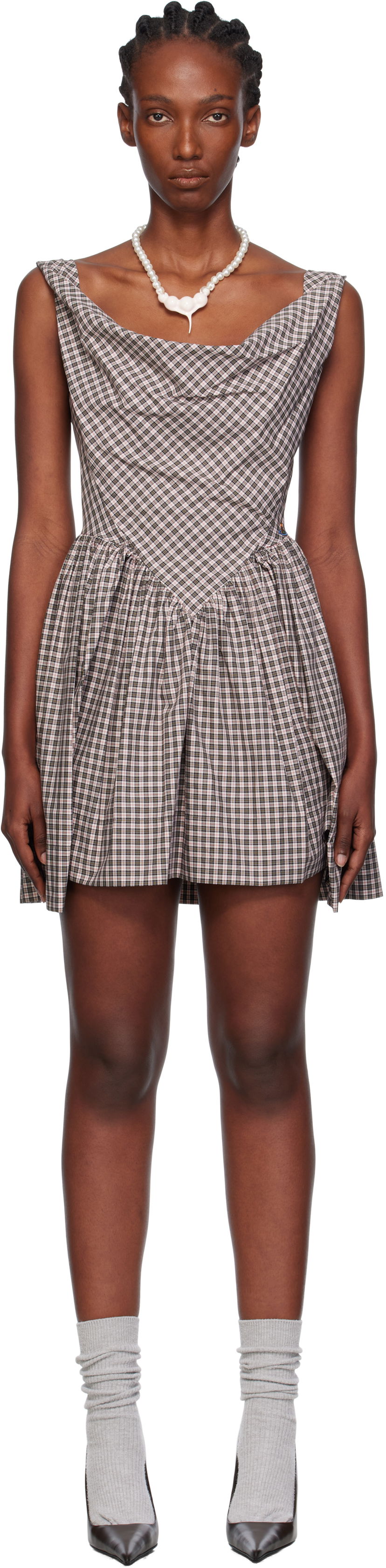 Klä Vivienne Westwood Vivienne Westwood Sunday Plaid Mini Dress Flerfärgad | 1101039H-W0178-