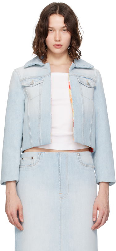 Jacka Acne Studios Acne Studios Padded Cropped Denim Jacket Blå | A90642-, 0