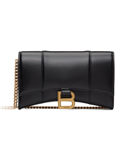 Axelväska Balenciaga Hourglass Shoulder Bag Svart | 656050 1QJ4M