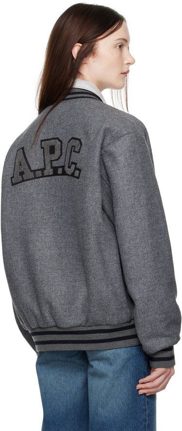 Bomberjacka A.P.C. Wool Bomber Jacket Grå | WVBEB-M02974, 2