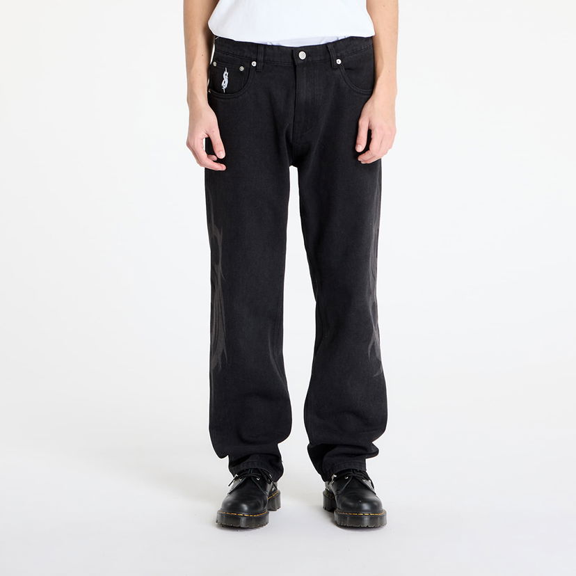 Jeans Pleasures PLEASURES x Slipknot 5 Pocket Pants Svart | P25SK008 BLACK