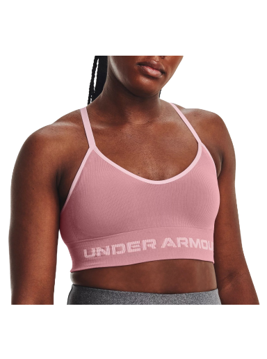 Behå Under Armour Seamless Low Long Rib Bra Rosa | 1373870-697