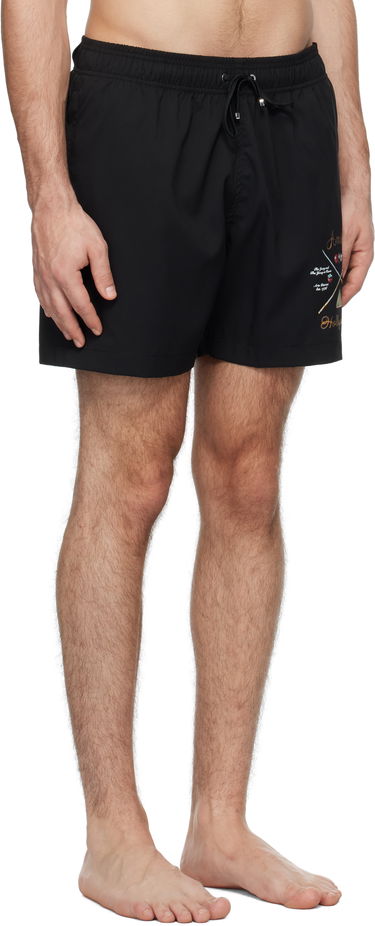 Badkläder AMIRI 'Pool Cue' Print Swim Shorts Svart | AMSWTK1026, 1