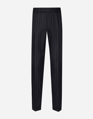 Byxor Dolce & Gabbana Dolce & Gabbana Tailored Striped Wool Pants Mörkblå | GP09TTFR21HS8052, 0