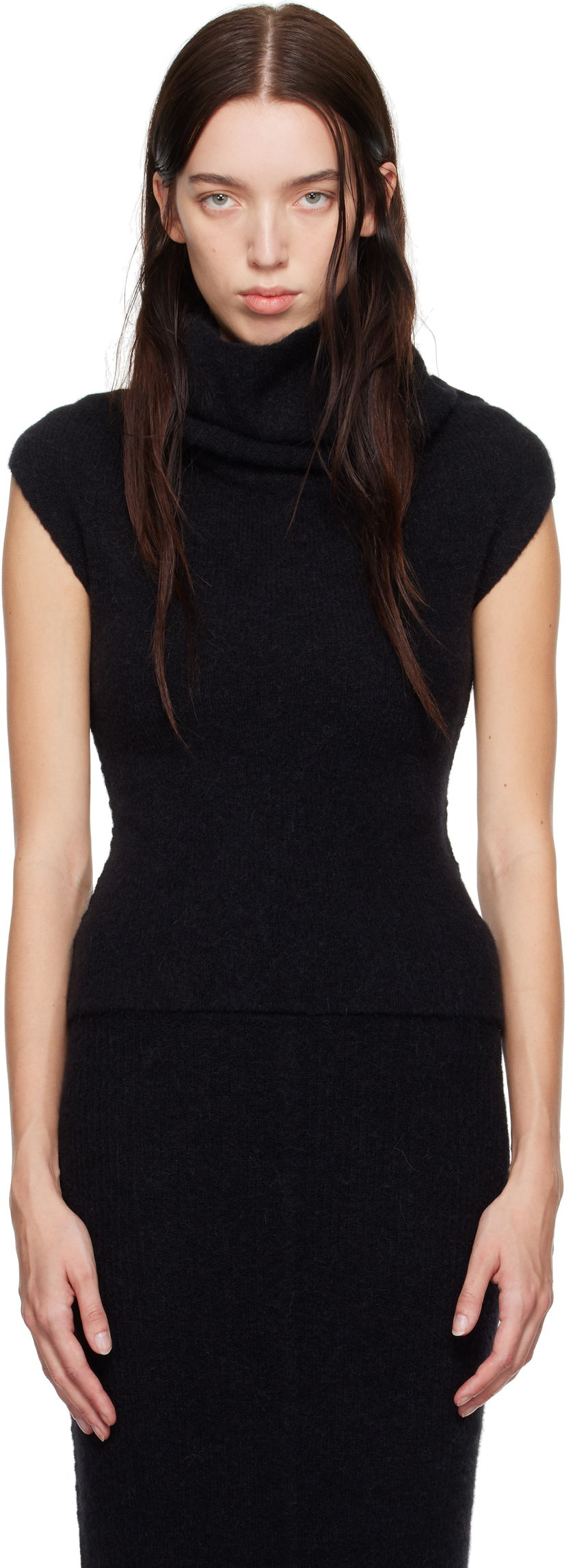 Sweater Rick Owens Sweater Turtleneck Svart | RO02D3680 KWPL