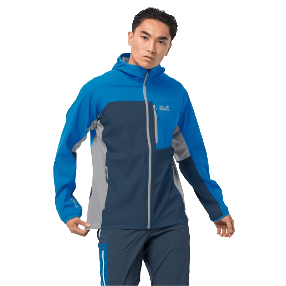 Vindjacka Jack Wolfskin EAGLE PEAK II Hooded Full-Zip Softshell Jacket Flerfärgad | 1306911-1361, 0