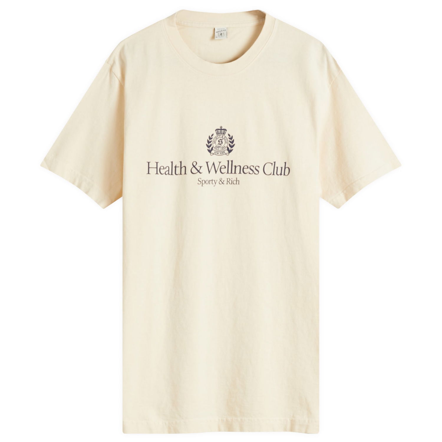 T-shirt Sporty & Rich Sporty & Rich H&W Crest T-Shirt Beige | TO043606241CR01, 0