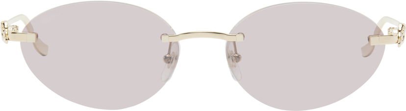 Solglasögon Cartier 'Panthère de ' Round Sunglasses Rosa | CT0504S-004