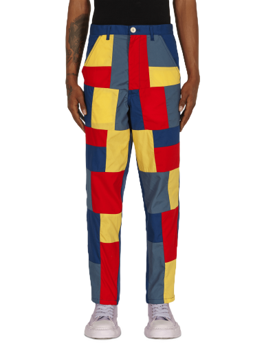 Byxor Comme des Garçons Patchwork Pants Röd | FG-P022-SS21 1