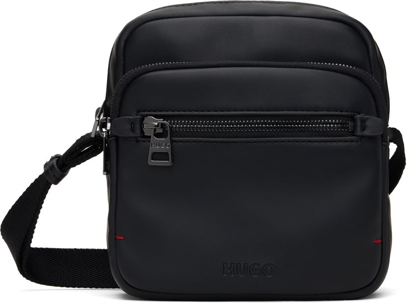 Axelväska BOSS HUGO Reporter Faux-Leather Bag Svart | 50535705