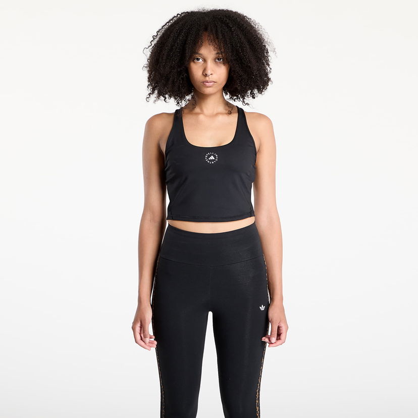 Linne adidas Performance adidas by Stella McCartney Yoga Crop Top Svart | JW1999
