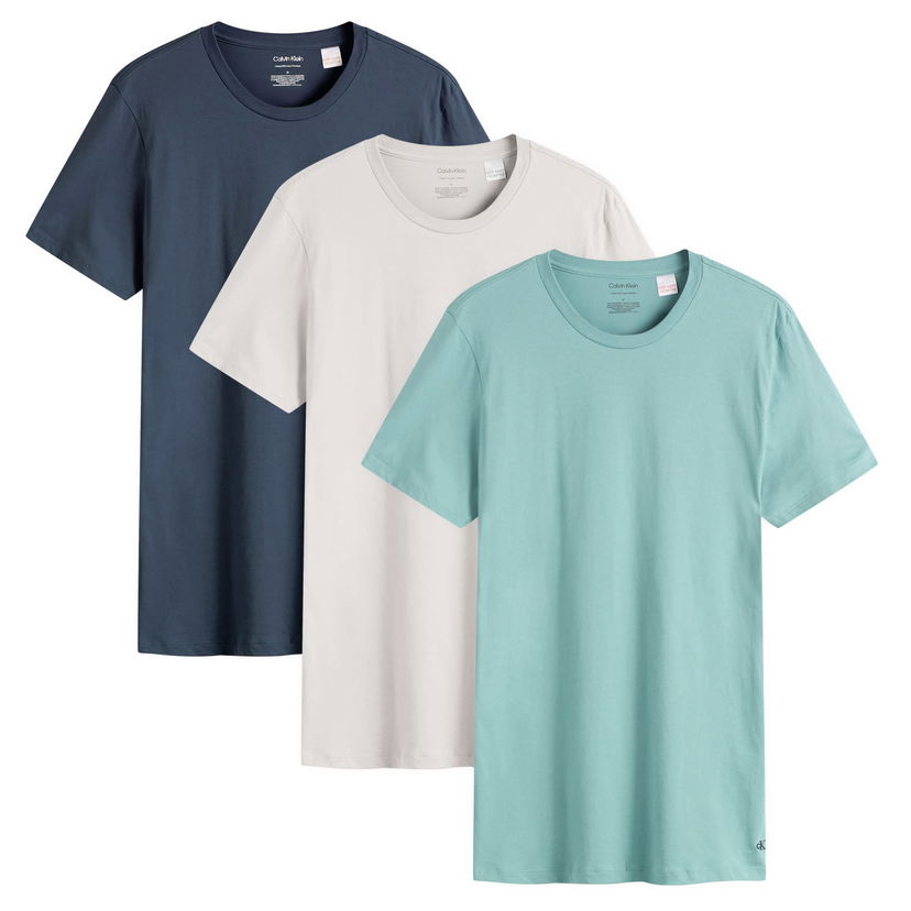 T-shirt CALVIN KLEIN Crew Neck T-Shirt - 3 Pack Grön | LV00NB4051055
