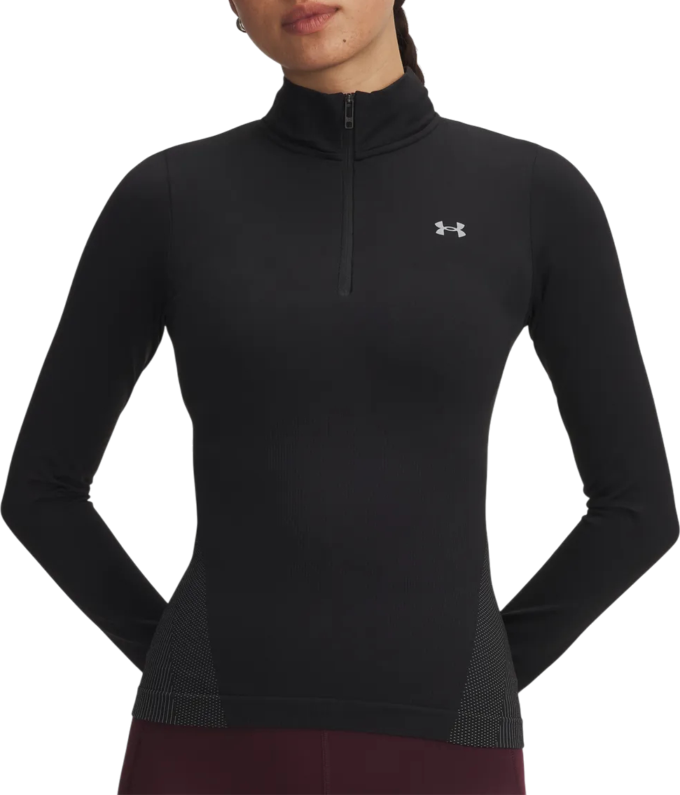 T-shirt Under Armour Long Sleeve Vanish Seamless Quarter Zip Top Svart | 6000644-003, 0
