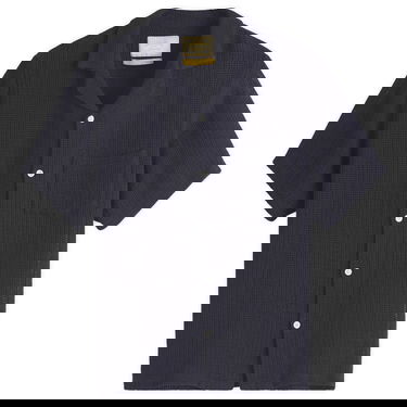 Skjorta Portuguese Flannel Portuguese Flannel Salva Mesh Vacation Shirt, Large Mörkblå | SS25-081-NVY, 0