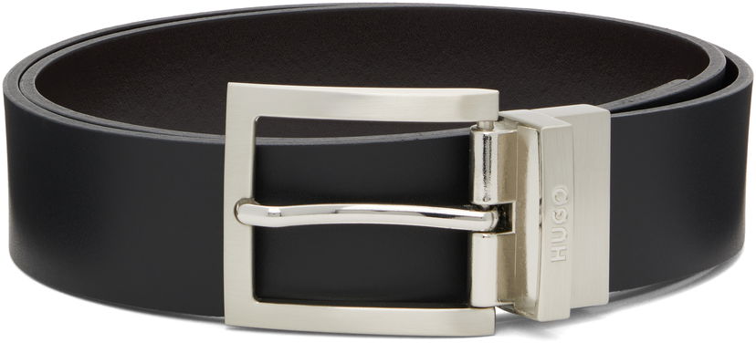 Bälten BOSS HUGO Reversible Leather Belt Svart | 50497462