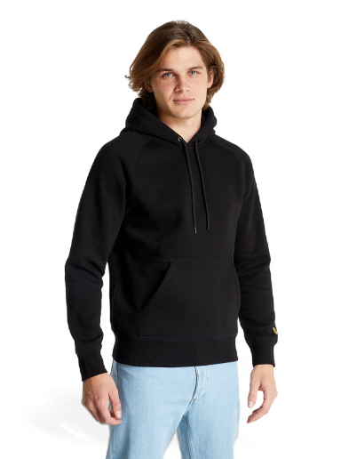 Sweatshirt Carhartt WIP WIP Hooded Chase Svart | I026384 Black/ Gold